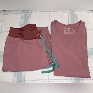Figs SET: Casma Scrub Top S & Yola HighWaisted 2.0 Skinny Scrub Pants - M - Tall